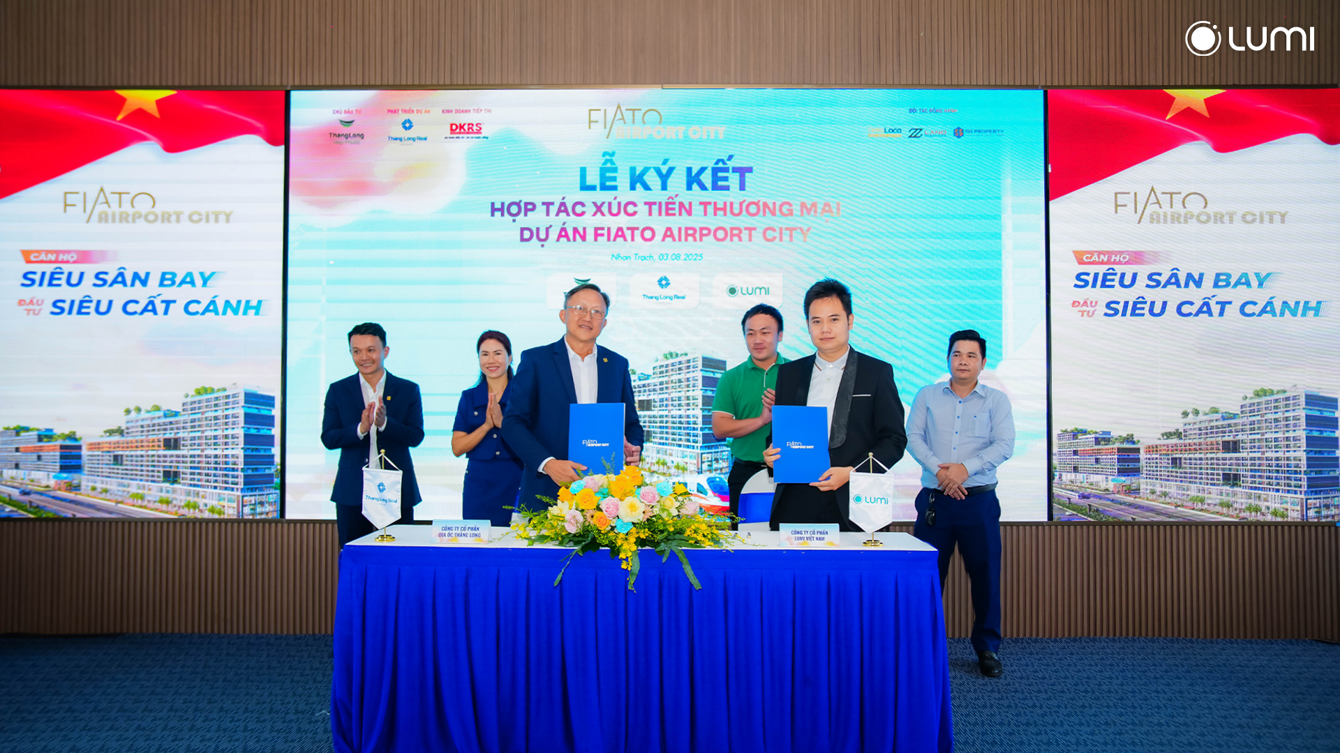 SPCNCL Hà Nội: Lumi ký kết hợp tác thương mại với Thang Long Real Group tại dự án FIATO AIRPORT CITY
